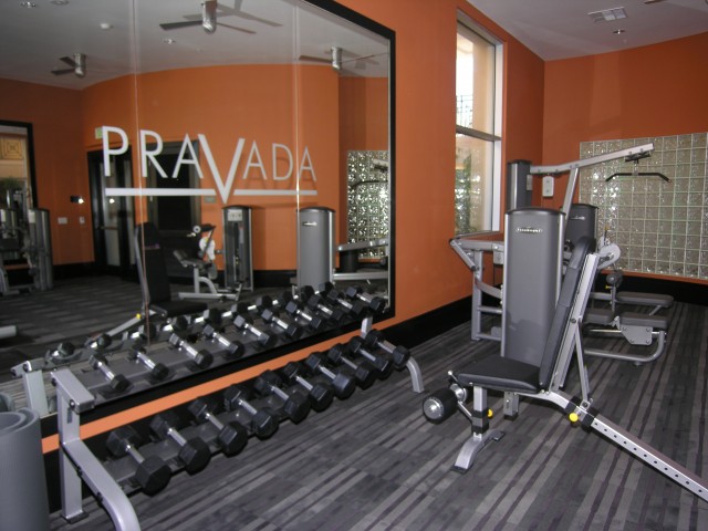 Both fitness centers also include free weights
